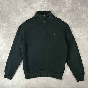Ralph Lauren Black Sweater with Purple Logo